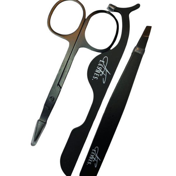 Kit de pinces à cils et ciseau avec étui – Image 3